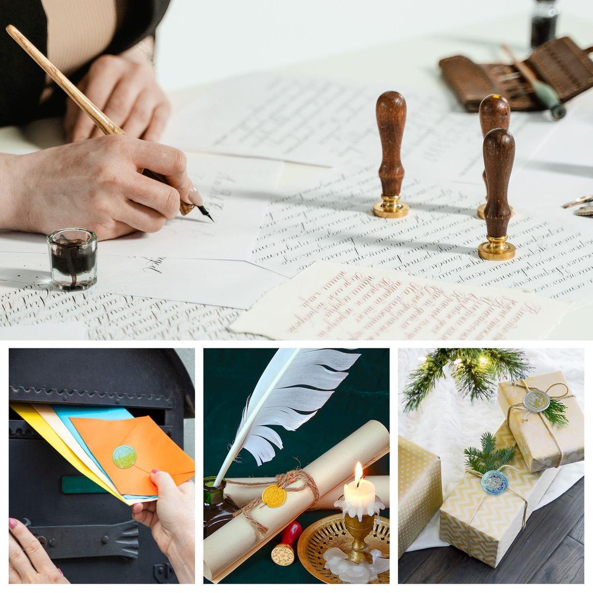 Wax Seal Stamp Set,630 pieces wax seal beads,52 luxury seal stamp set with gift