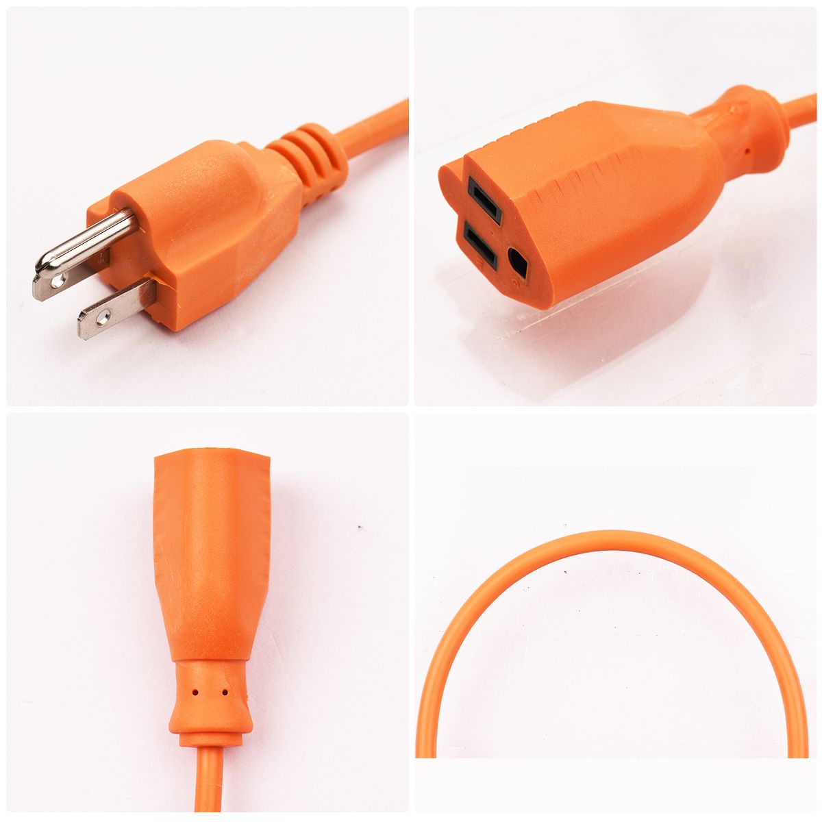 50FT AC Power Electric Outdoor Extension Cord 12 AWG 3 Prong