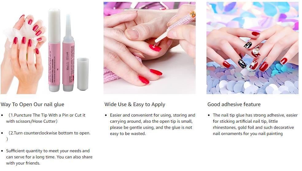 5/10/20pcs 2g Fast Drying Liquid Glue For False Nails
