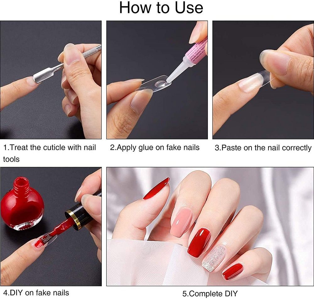 5/10/20pcs 2g Fast Drying Liquid Glue For False Nails