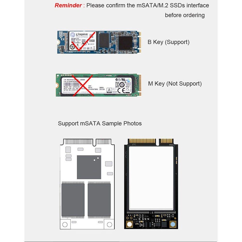 S107-RTK Adapter Card Expansion Card All 2 In 1 MSATA To