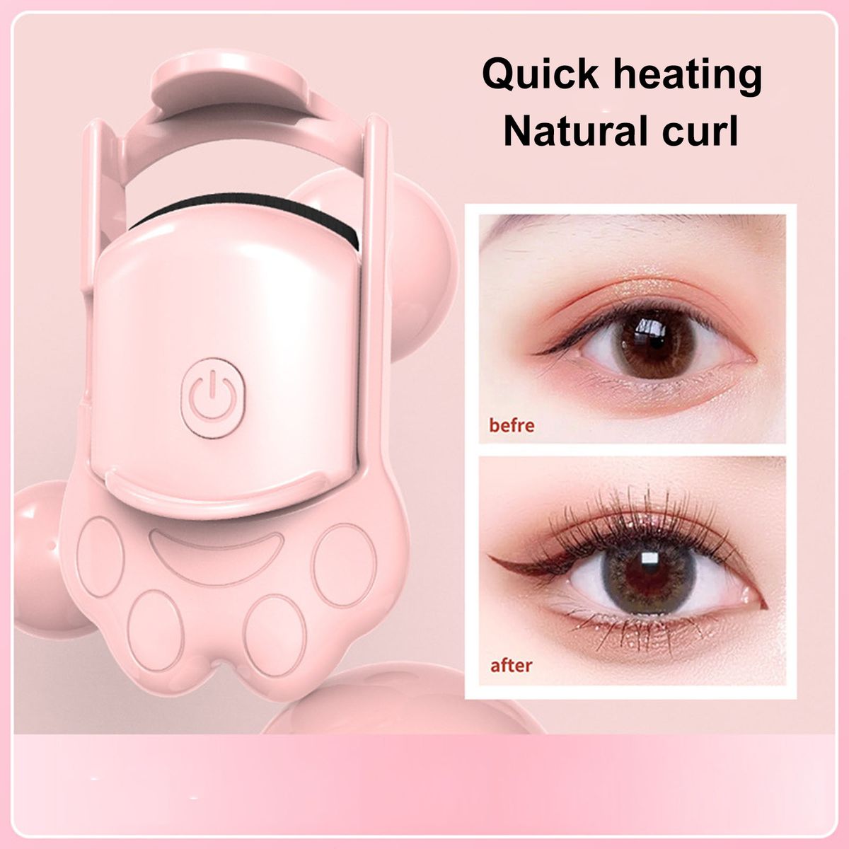 Electric Eyelash Curler Skin-friendly Natural Radian Safety