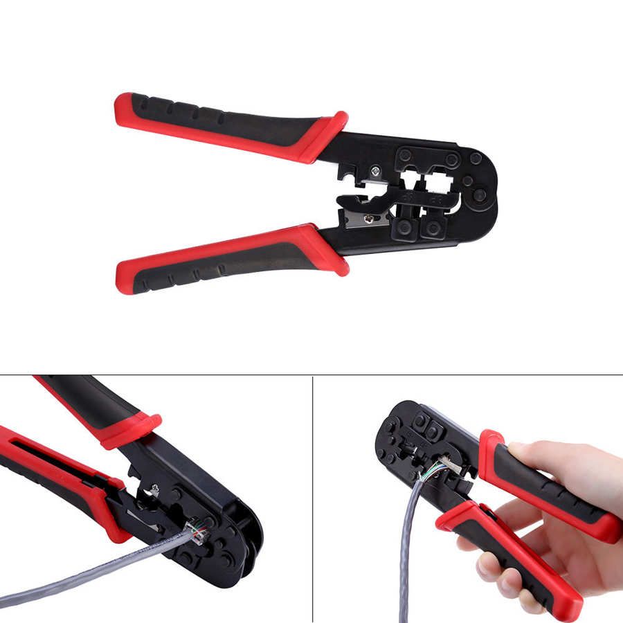 Network Cable Cutting Stripping Crimper Crimping Tool For