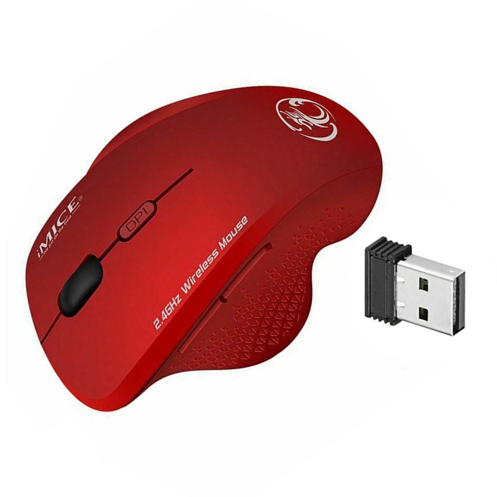 2 4G Wireless Mouse Computer Laptop 800-1600 DPI 6 Buttons Battery Powered