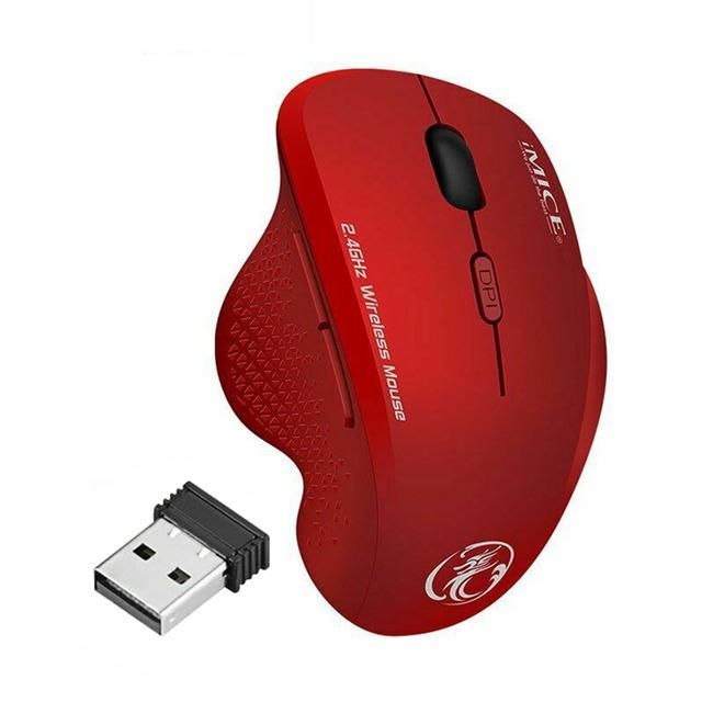 2 4G Wireless Mouse Computer Laptop 800-1600 DPI 6 Buttons Battery Powered