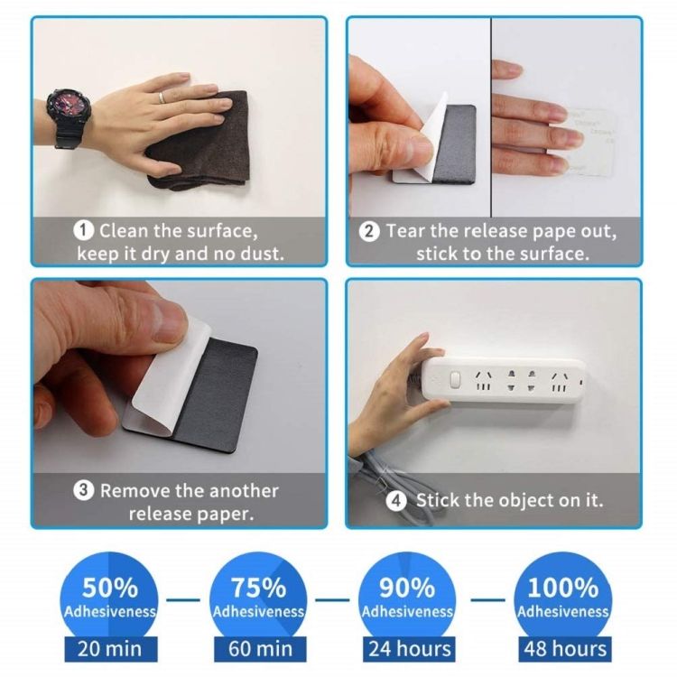 48 PCS 62x79x1.5mm EVA Foam Double-sided Adhesive