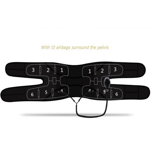 Postpartum Girdle Body Recovery Pelvic Bone Belt Correction Tape With Airbag Pneumatic Type Pelvic Zone Women Postpartum Belt(#Black)