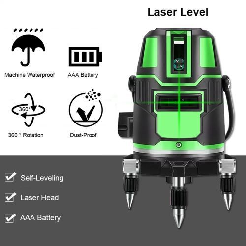2/3/5 Cross Lines Laser Level Self-Leveling 360 Rotatable