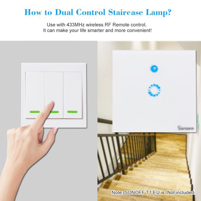 5PCS EWeLink Push Button Wall Light Switch Remote