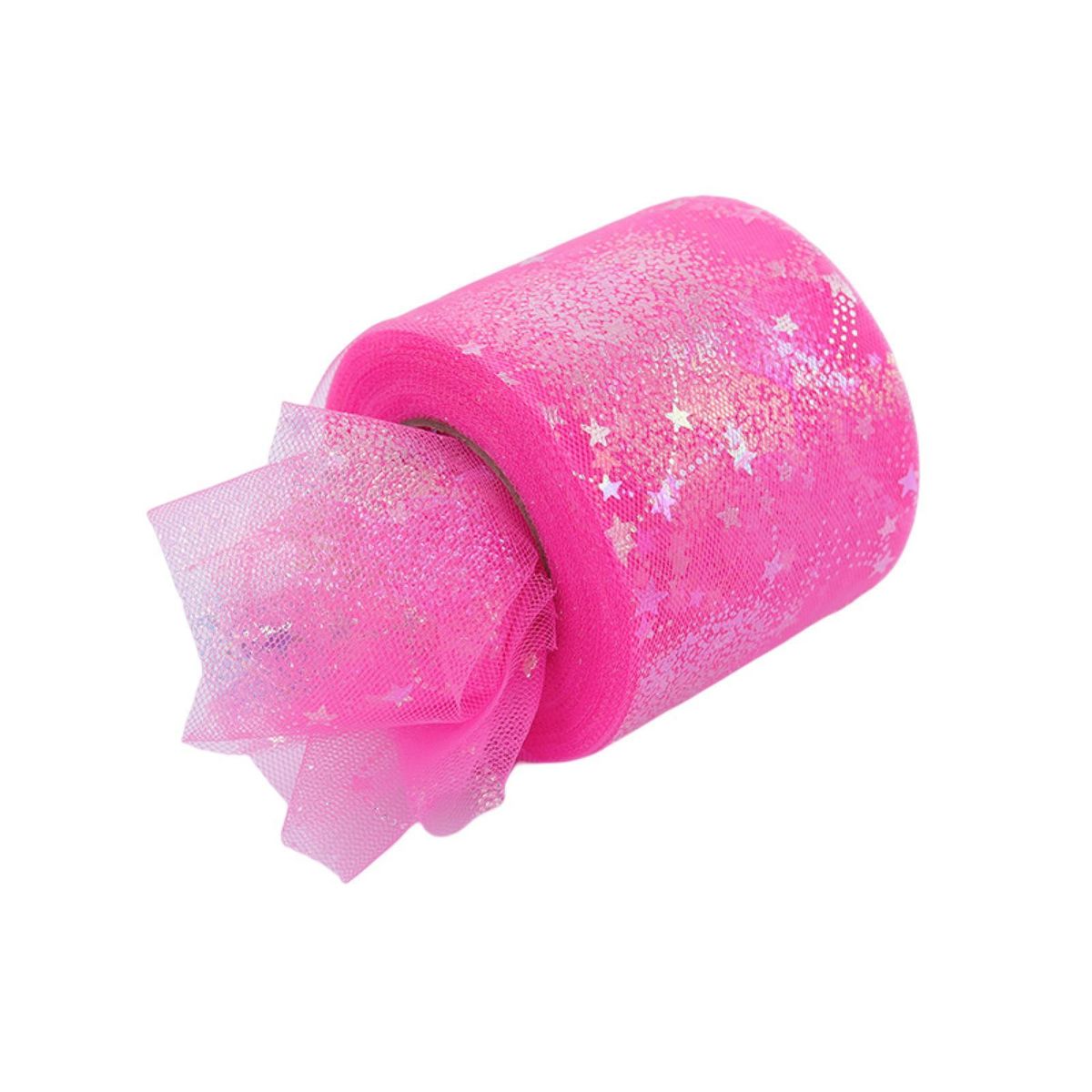 Tulle Roll Perspective Lace Yarn Roll Dark Pink