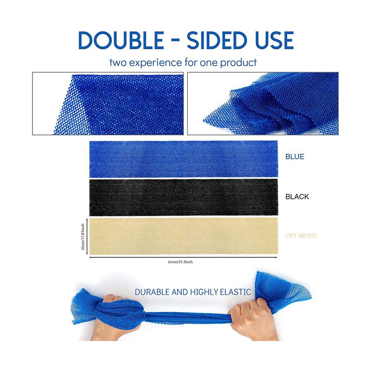 3 Pieces African Net Long Net Exfoliating Shower Body