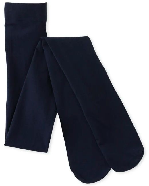 Girls Microfiber Tights PopSocks - Navy Tidal Blue