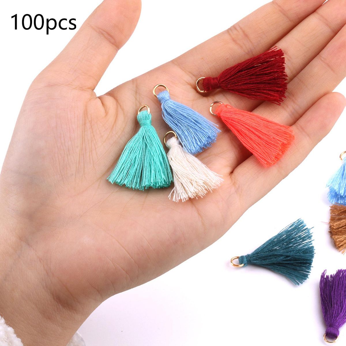 Silky Handmade Tiny Tassels With Golden Jump