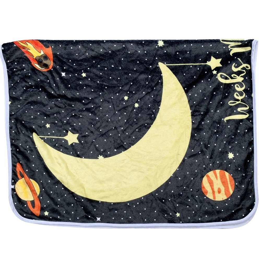 Baby Monthly Milestone Blanket For Girl Boy Flannel Night