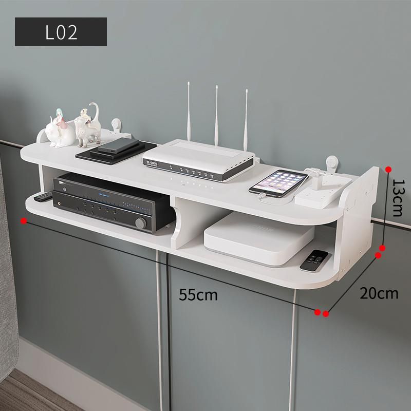 Wall Mount Storage TV Box Router Sh Set-Top Box Bracket Holder Mini PC DVD Player Stand Rack Aluminum 2/3 Layer Space WF