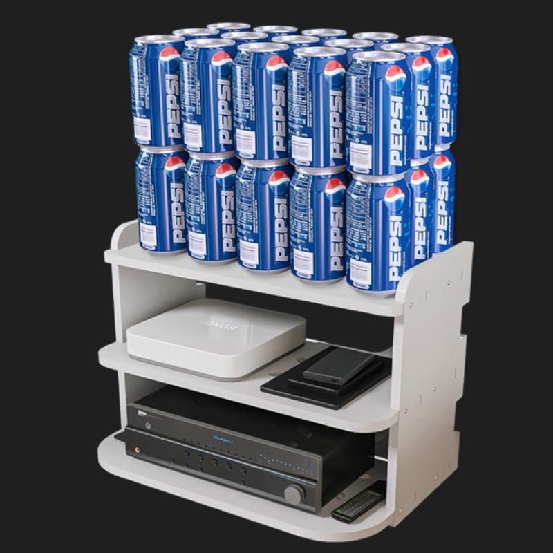 Wall Mount Storage TV Box Router Sh Set-Top Box Bracket Holder Mini PC DVD Player Stand Rack Aluminum 2/3 Layer Space WF