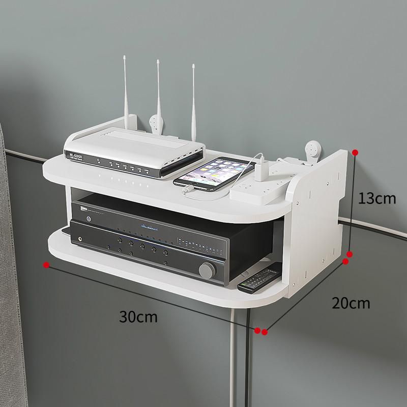 Wall Mount Storage TV Box Router Sh Set-Top Box Bracket Holder Mini PC DVD Player Stand Rack Aluminum 2/3 Layer Space WF