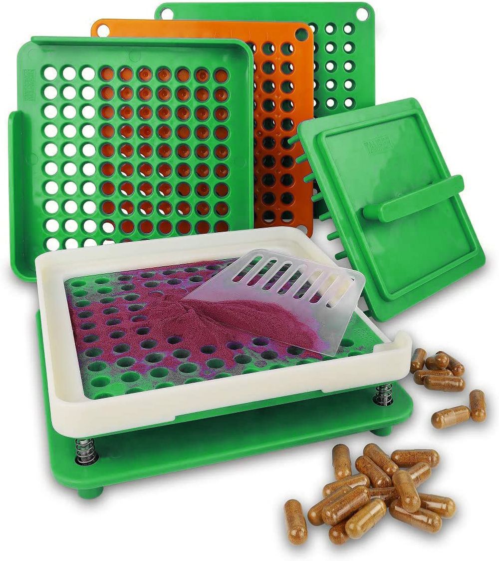 100 Holes #00 Manual Capsule Filling Machine-Green