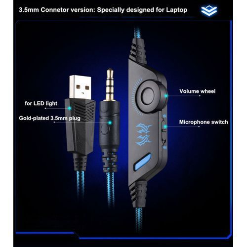 3.5mm Gaming Headset For PS5, PS4, PC, Xbox, Phone Etc