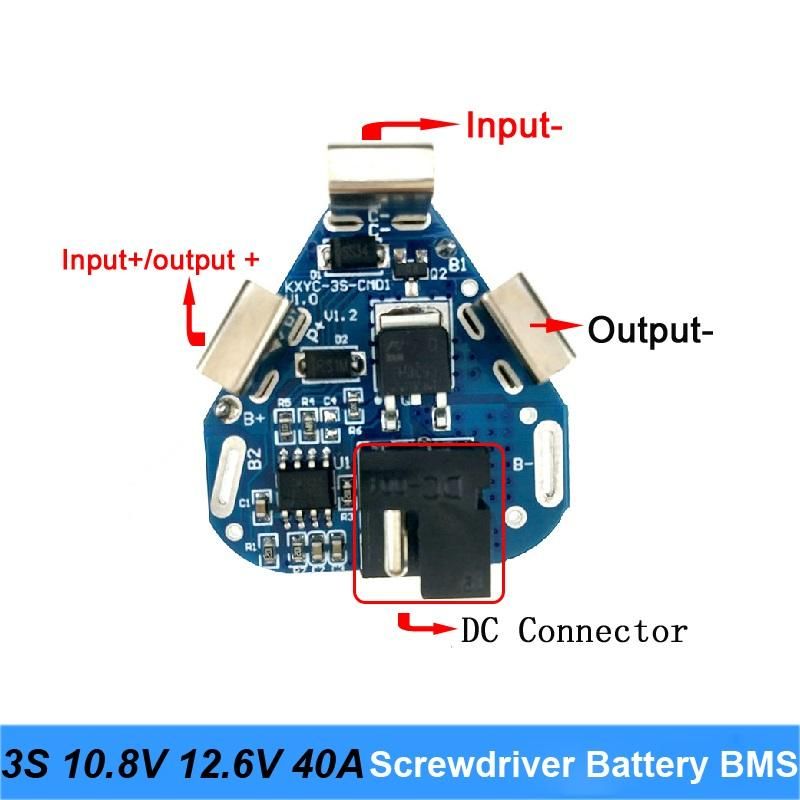 3S 10.8V 12.6V 40A BMS 18650 Lithium Battery Board BMS for Screwdriver Shura Shurika Battery 3S 12V Battery Replace Use