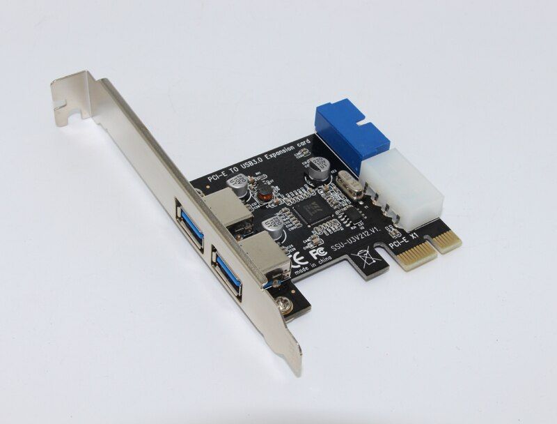 USB 3.0 PCI-E Expansion Card Adapter External 2 Port USB3.0 Hub Internal 19pin Header PCI-E Card