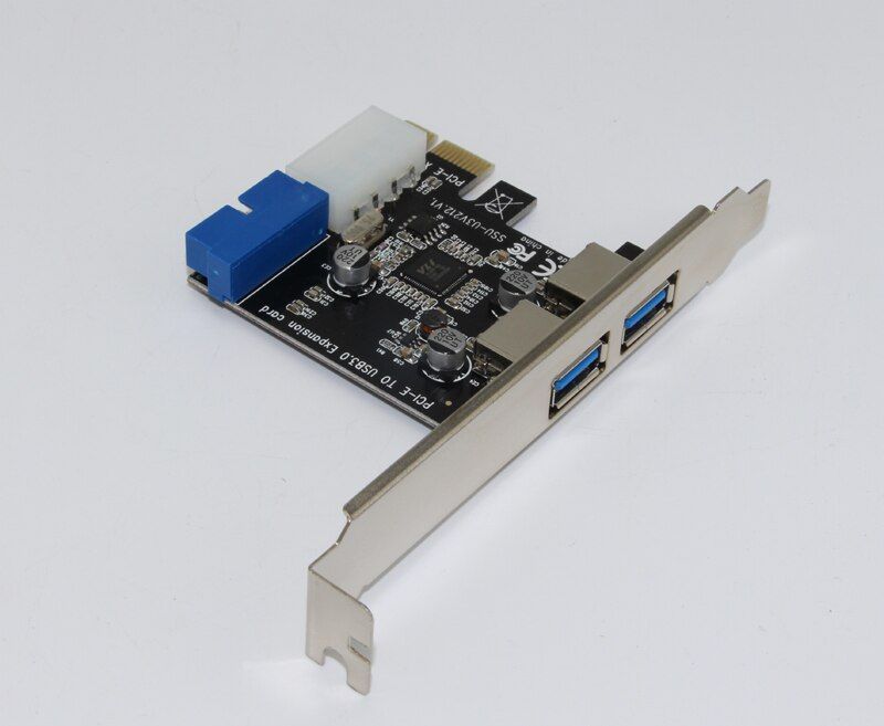 USB 3.0 PCI-E Expansion Card Adapter External 2 Port USB3.0 Hub Internal 19pin Header PCI-E Card