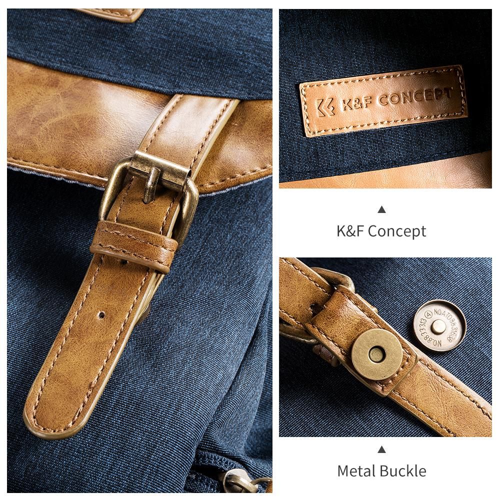 K&F CONCEPT Multi-Functional Camera Backpack Waterproof Camera Bag Large Capacity Camera Case with 15.6 Inch Laptop Compartment Rain Cover for Women Men Photographers