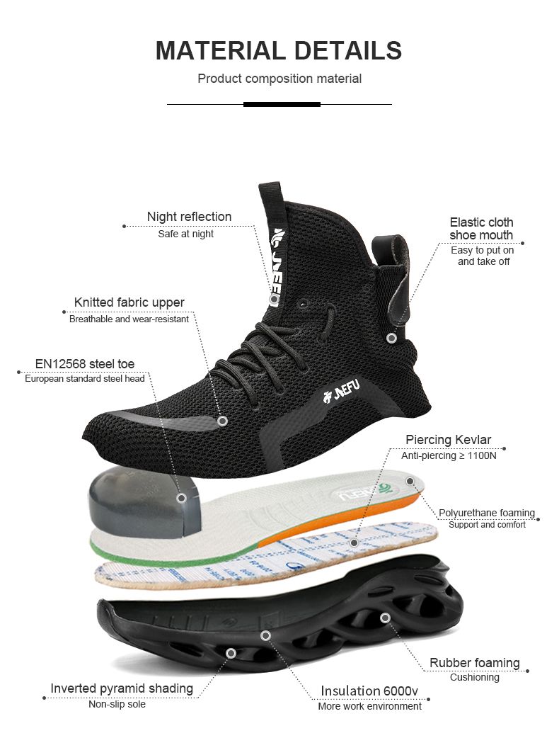 Male Work Safety Boots Winter Shoes Men Work Sneakers
