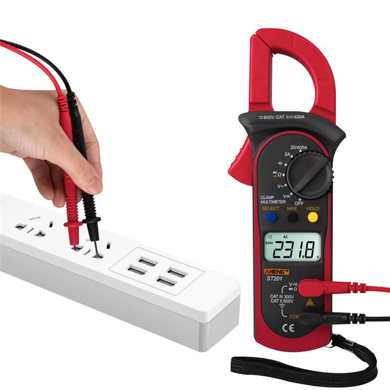 ANENG ST201 Digital Multimeter Clamp Ammeter Transistor