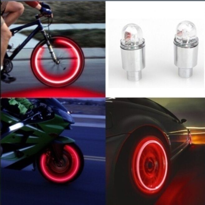 LED Tire Valve Caps Auto Accessories Bike Motorcycle Wheel Supplies