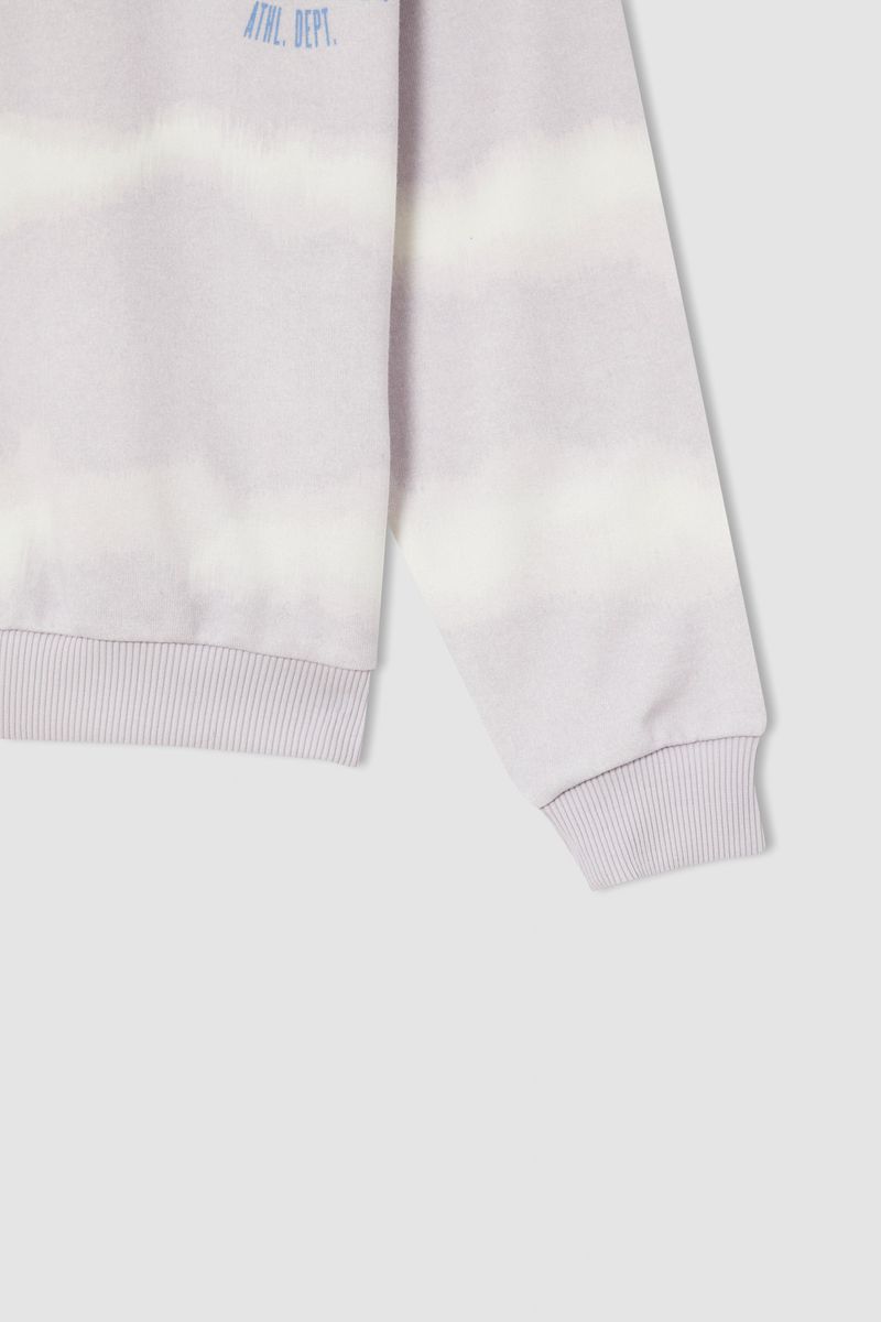 Girl Knitted Regular Fit C Neck Sweat Shirt - Purple