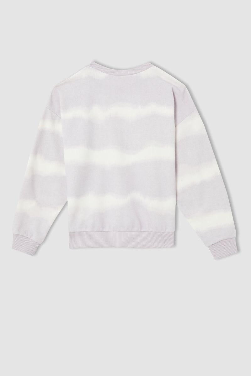 Girl Knitted Regular Fit C Neck Sweat Shirt - Purple
