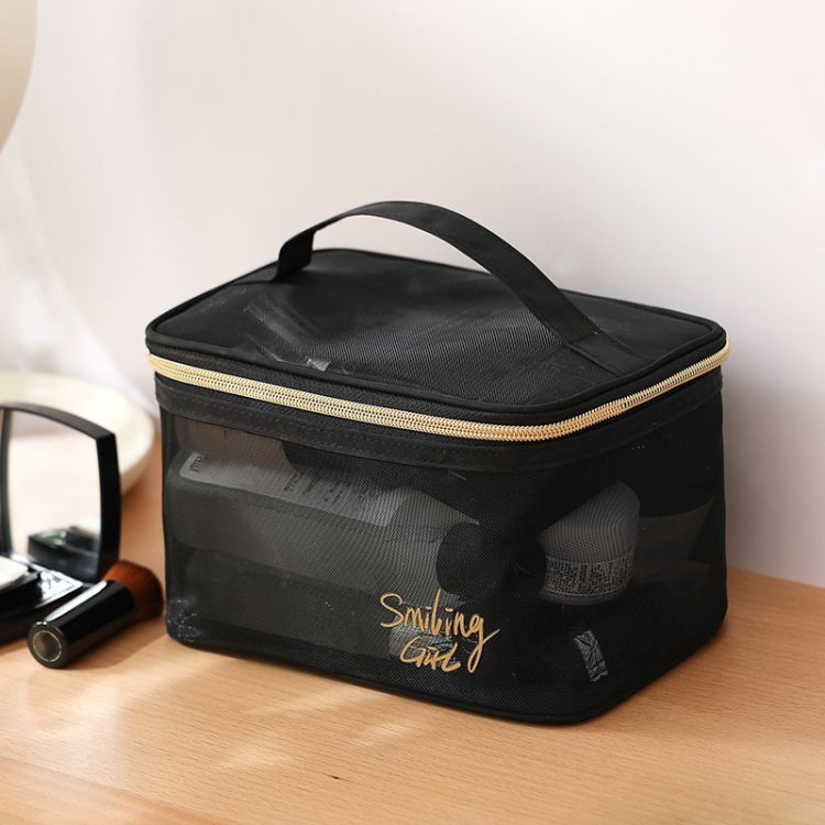 Travel Large Capacity Mesh Cosmetic Bag, Style: Square