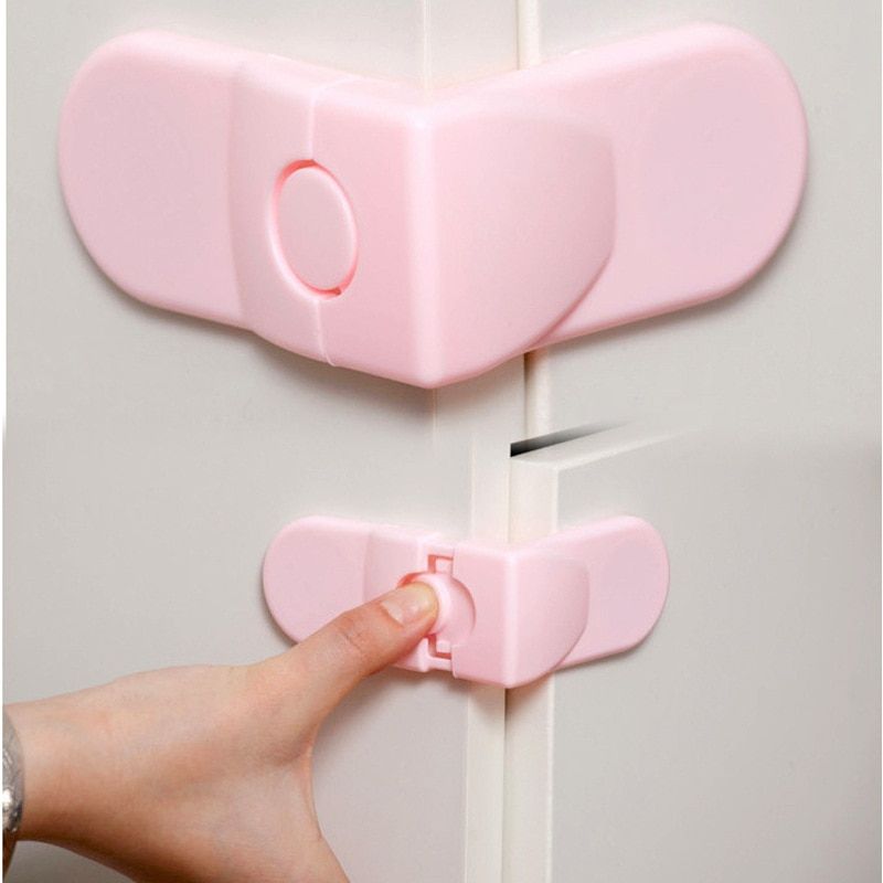 5 Pcs OF Lot  Cabinet Drawer Cupboard Refrigerator Toilet Door Closet Plastic Lock Baby Safety