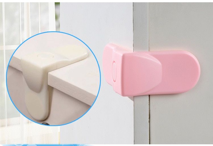 5 Pcs OF Lot  Cabinet Drawer Cupboard Refrigerator Toilet Door Closet Plastic Lock Baby Safety