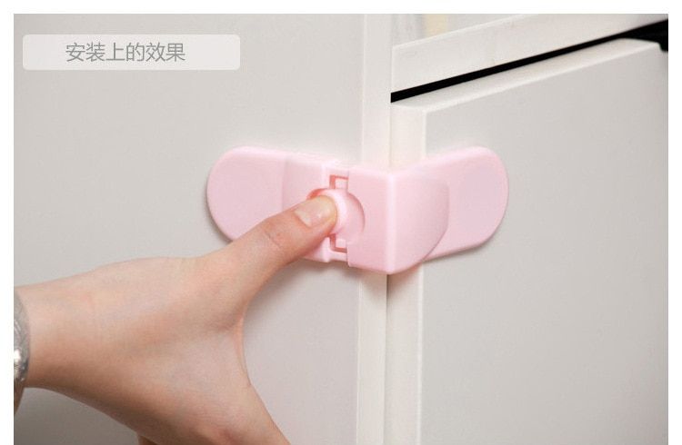 5 Pcs OF Lot  Cabinet Drawer Cupboard Refrigerator Toilet Door Closet Plastic Lock Baby Safety