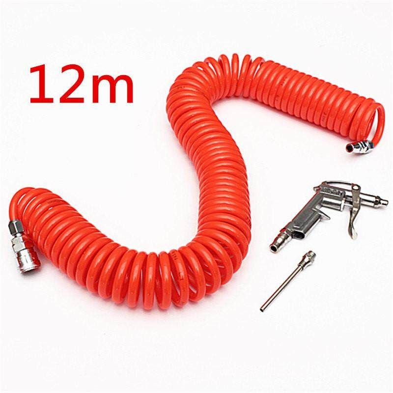 Air Blow Dust Compressor Blower Spray Nozzle & 12M PU Recoil Hose 12m