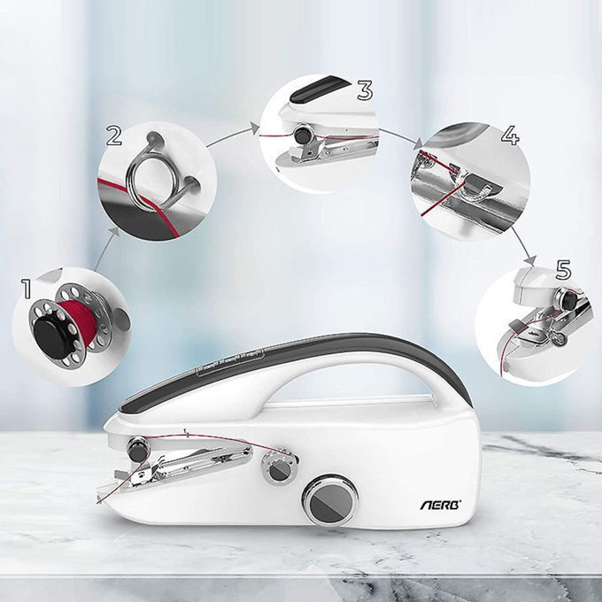 Mini Sewing Machine Handheld Art Craft With 2 Speed Single Thread For