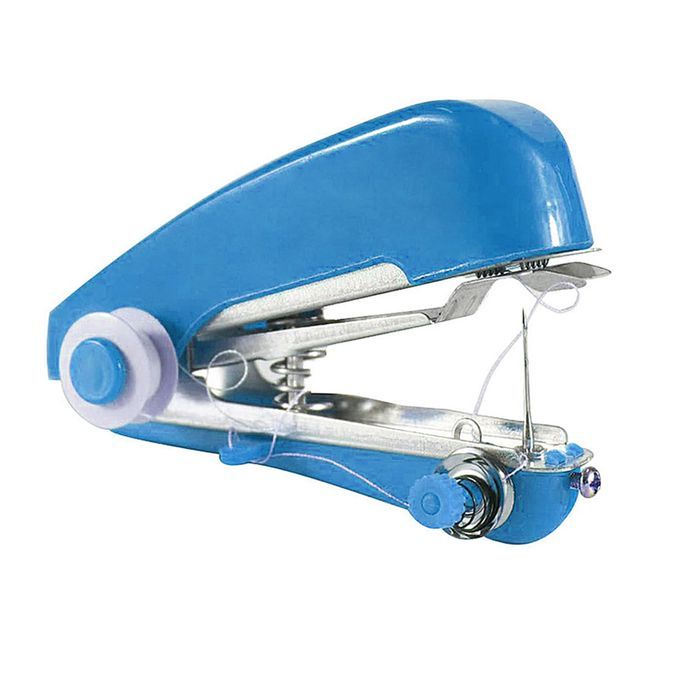 Mini Sewing Machine Handheld Sewing Machine Hand Held Stitch Home Blue