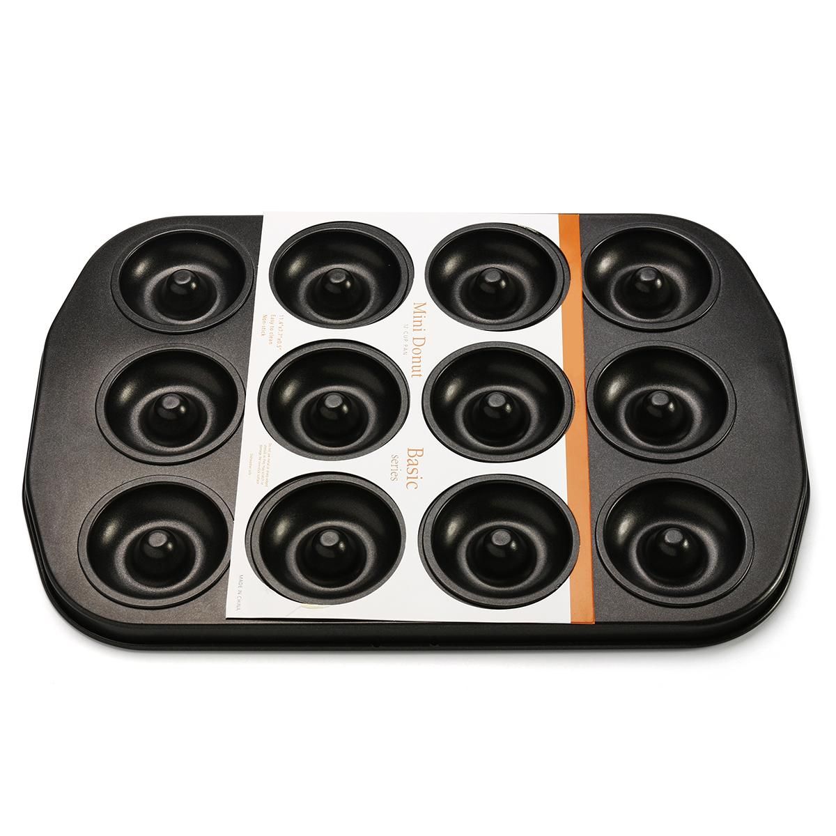 12 Cups Cute Mini Donut Maker Pan Doughnut Cake Mould Dough Tray DIY