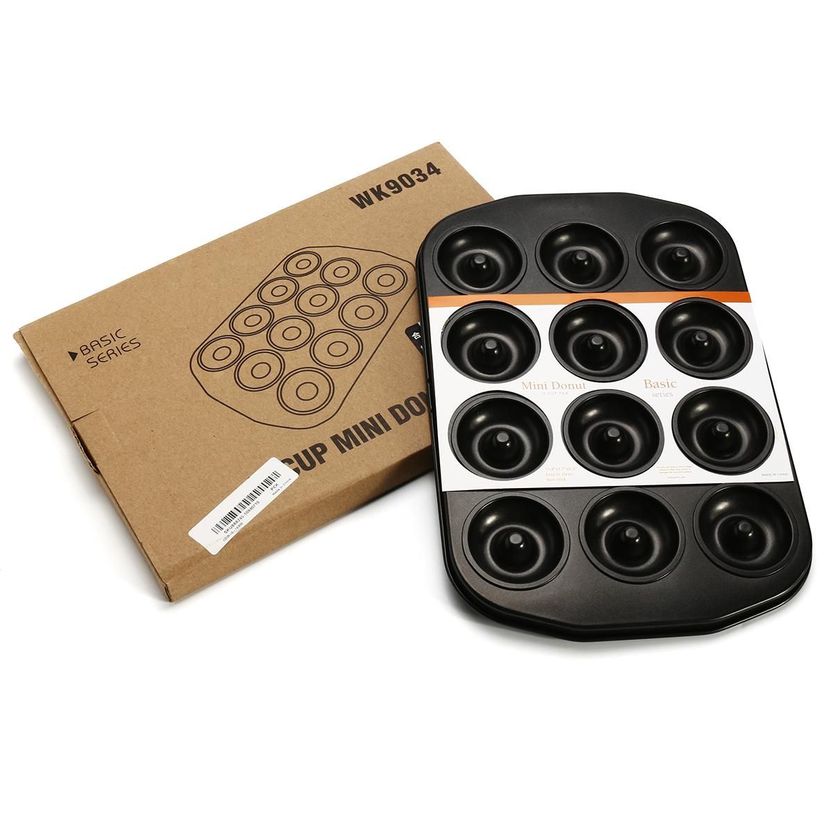 12 Cups Cute Mini Donut Maker Pan Doughnut Cake Mould Dough Tray DIY