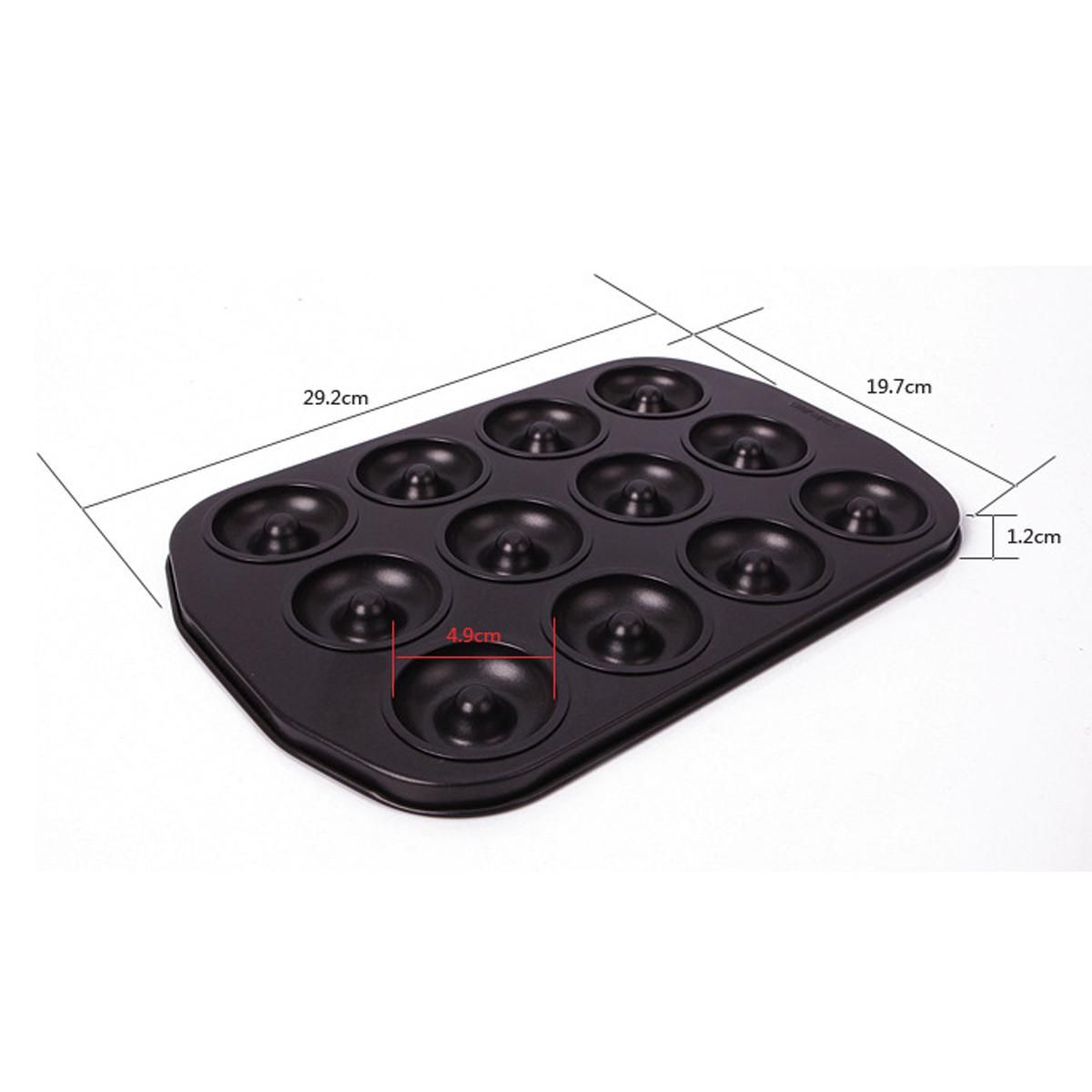 12 Cups Cute Mini Donut Maker Pan Doughnut Cake Mould Dough Tray DIY