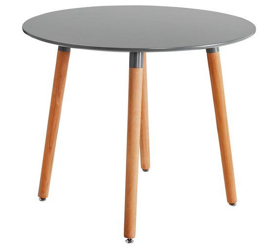 Home Charlie Round 4 Seat Dining Table - Grey