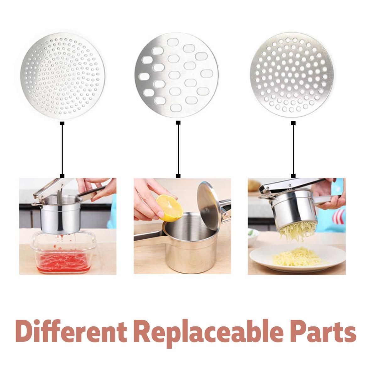 Stainless Steel Manual Food Potato Ricer Juice Masher Squeezer For Baby Children