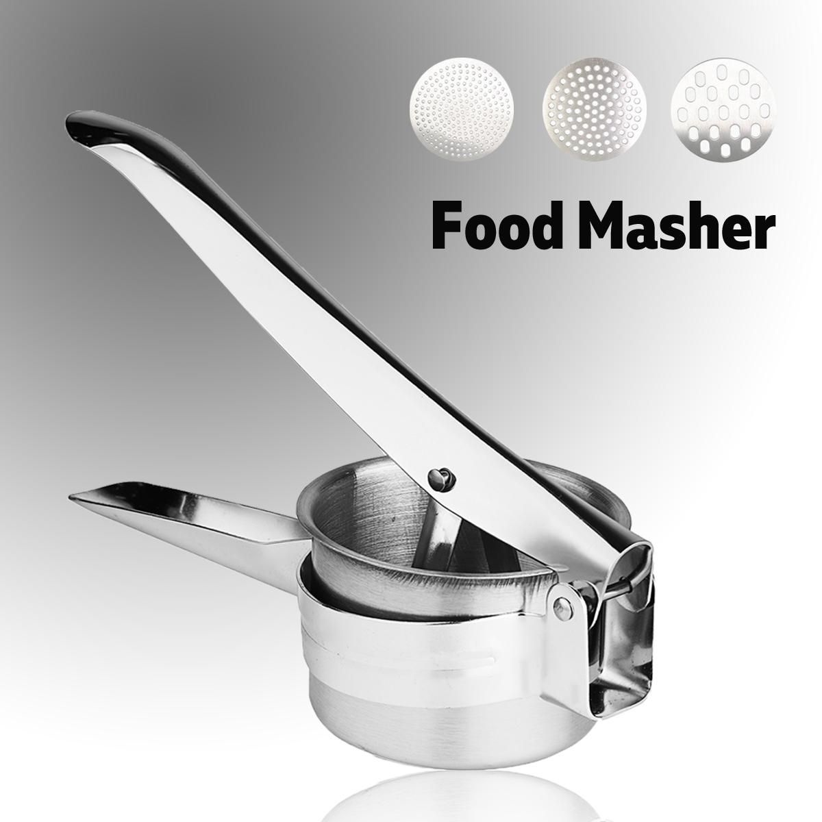 Stainless Steel Manual Food Potato Ricer Juice Masher Squeezer For Baby Children