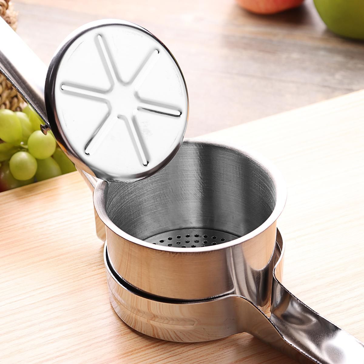 Stainless Steel Manual Food Potato Ricer Juice Masher Squeezer For Baby Children