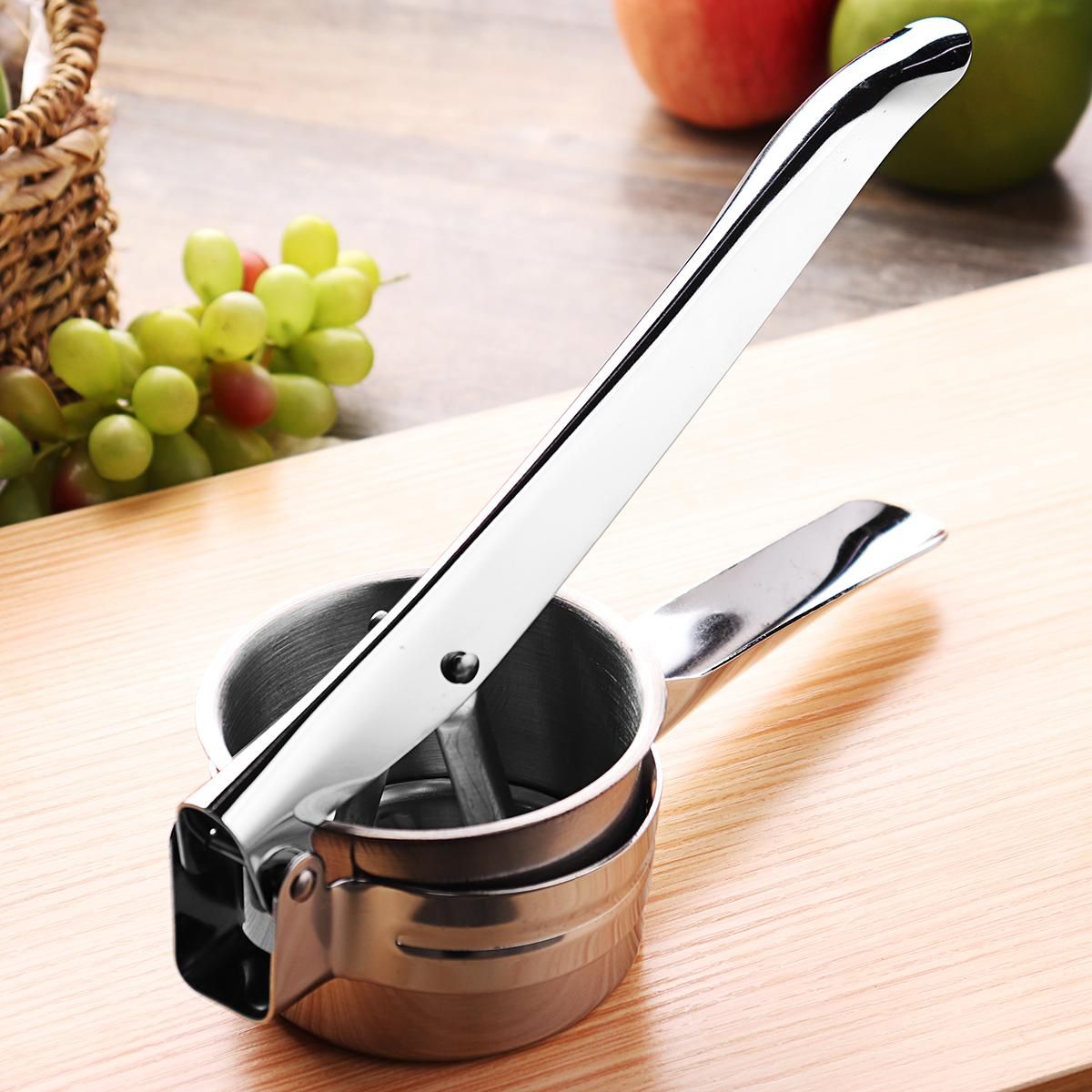 Stainless Steel Manual Food Potato Ricer Juice Masher Squeezer For Baby Children