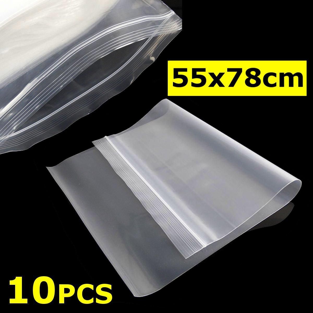 10X Heavy Duty Clear Plastic Bag Grip Self Seal Resealable Ziplock Packing Bags
