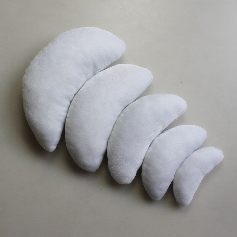 5pcs Newborn Posing Beans Bag Baby Photography Prop Pillow Baby Pillow Newborn Positioner Auxiliary Shape Crescent Pillow White {size 5-piece Set}