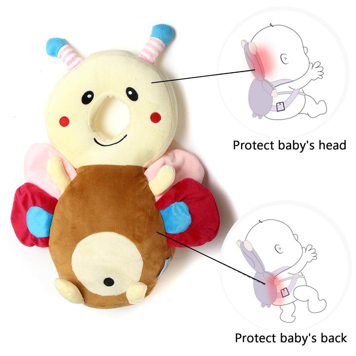 Baby Toddler Kids Head Cushion Protection Pillow Safety Pad For Crawling Walking Dark Brown